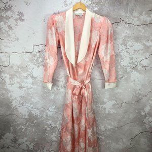 Vintage Floral Georgette Trabolsi Floral Robe S